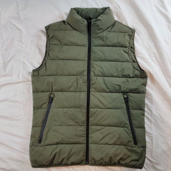 Abercrombie And Fitch Primaloft Lightweight Packable Puffer Vest Men Small Green - Picture 1 of 13